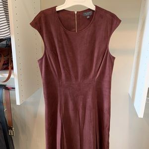 Suede chocolate brown dress